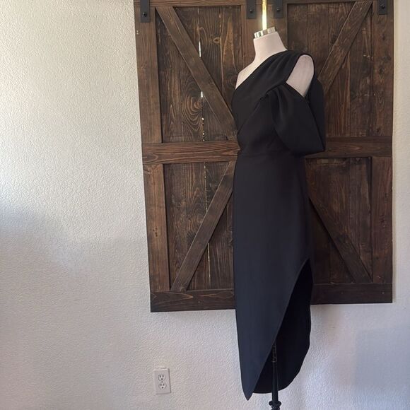 One Shoulder Side Split Asymmetrical Bodycon
Midi Party Cocktail Bandage Dress - Picture 4 of 12